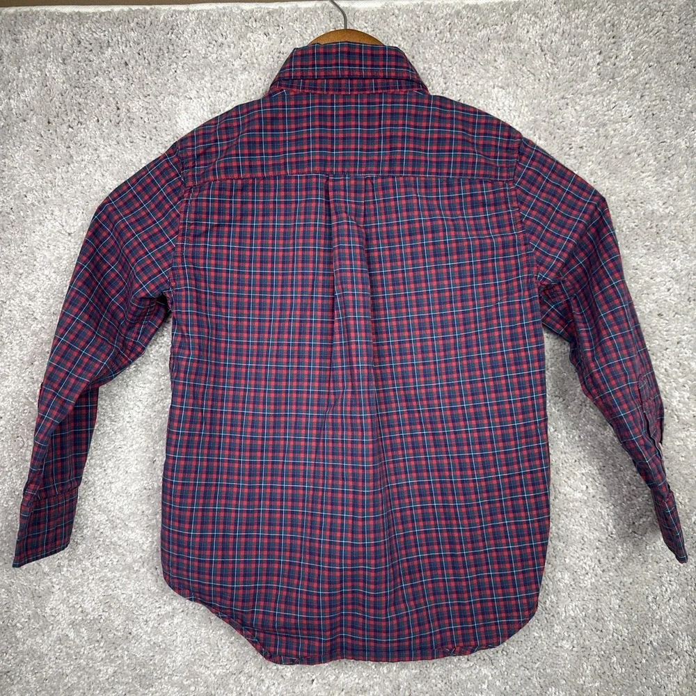 Polo Ralph Lauren Boys‎ Shirt Long Sleeve Button Up Red Checked Size 5